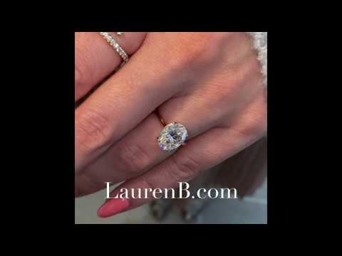 3 ct Oval Moissanite Invisible Gallery™ Solitaire Ring
