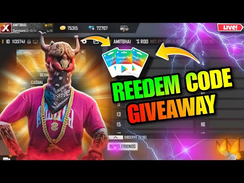 FREE FIRE LIVE CUSTOM ROOM GIVEAWAY | FF LIVE TEAM CODE GIVEAWAY | FF LIVE GIVEAWAY DJ ALOK |FF LIVE