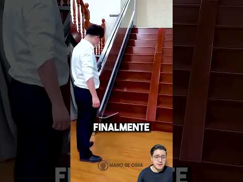 Como cuando no puedes subir escaleras y encuentras esta plataforma movil #shorts