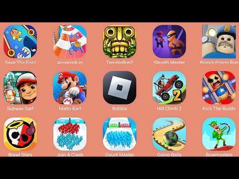 Roblox,Barry's Prison Run,Kick The Buddy,Subway Surf,Mario Kart,Bowmasters,Count Master,Aquapark.io