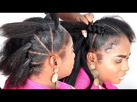 😱 Easy Crochet Braids Hairstyle For Beginners / Two Crochet Braids Hairstyle