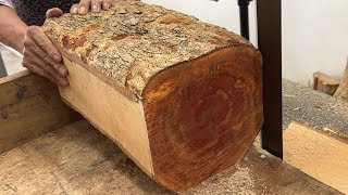 Unlocking The Mystery Inside Log By Master Craftsmen On Lathe - Artwork That Will Amaze You