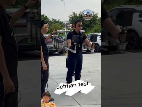 Jet man ground test #droneman #rocketman #turbinejet #rcjet