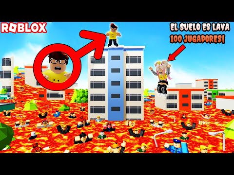 Sobrevive A La Lava 100 Jugadores! Gastándome Robux Por Desesperado!🥴😵JEJE!