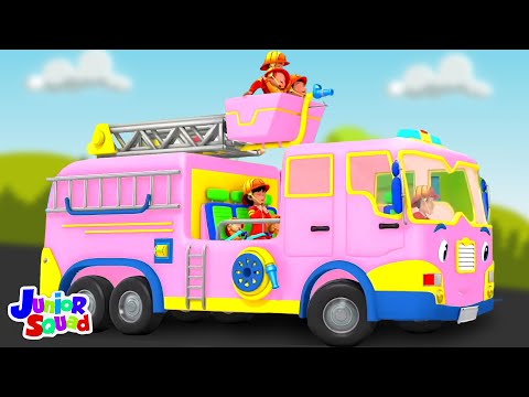 Wheels on the Firetruck, Fun Rescue Song for Kids