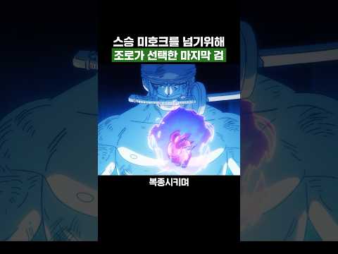 원피스) 스승 미호크를 뛰어넘기위해 조로가 선택한 마지막 검