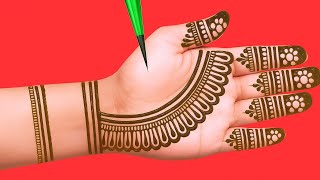 Trending front Hand Mehndi Design | Quick & Beautiful Pattern for Beginners | raksha Bandhan mehndi 