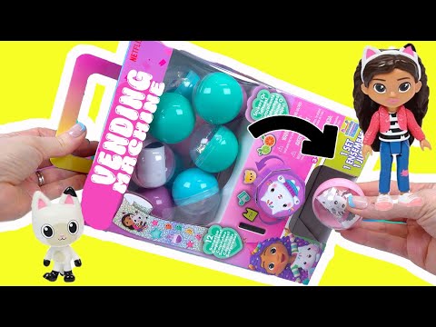 Gabby's Dollhouse Movie Surprise Vending Machine Activity with Pandy, Cakey, DJ, Mercat