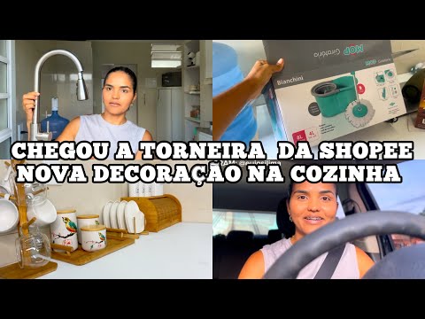 A TORNEIRA NOVA CHEGOU, É INCRÍVEL! FIZ UMA DECORAÇÃO NA COZINHA, COMPREI UM MOP GIRATÓRIO NA PROMO