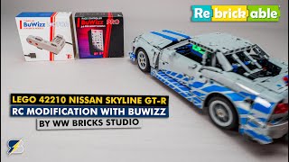 LEGO Technic 42210 Nissan Skyline GT-R BuWizz remote control modification by WW Bricks Studio