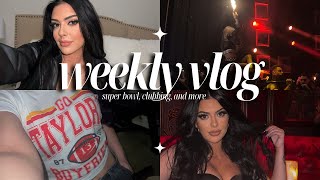 WEEKLY VLOG | super bowl in las vegas, clubbing with taylor swift, giving myself a chemical peel??