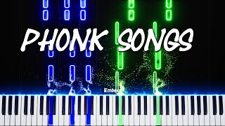 TOP 8 PHONK SONGS on PIANO !