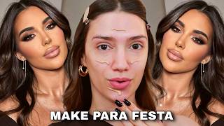 ESFUMADO MARCANTE PARA FESTAS *MAKE PERFEITA PARA FESTAS* TUTORIAL DE MAQUIAGEM COMPLETO