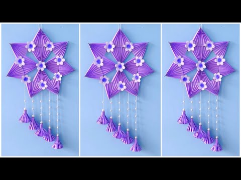 Easy and Quick Paper Wall Hanging Ideas / A4 sheet Wall decor / Cardboard  Reuse /Room Decor DIY