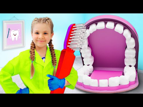 Diana et Roma montrent à Oliver pourquoi il est important de se brosser les dents