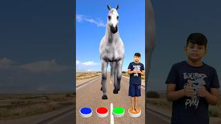 I Jump on button to Cow, crocodile, dog & horse - Funny vfx cute boy magic