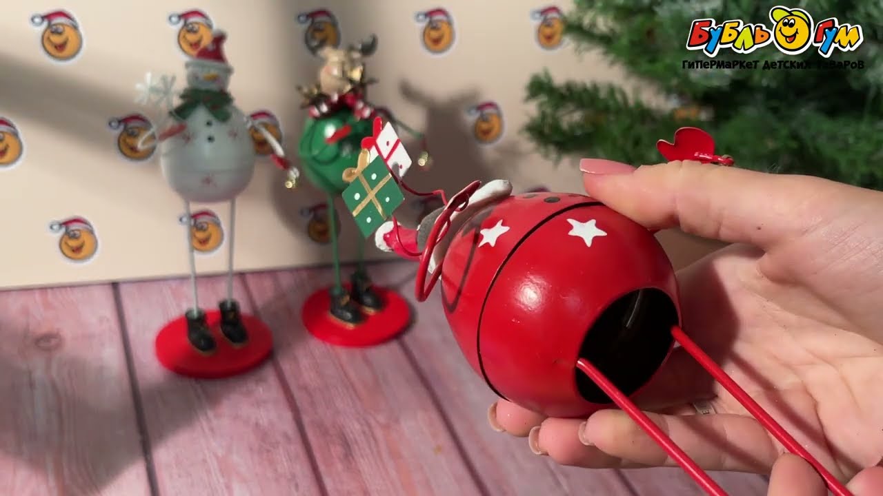 Декор новогодний Новогодние персонажи 22см в ассортименте - видео Декор новогодний Новогодние персонажи 22см в ассортименте - видео