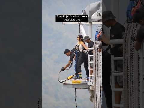 Bhagwan please bacha lena ? #shorts #bungyjump #adventure