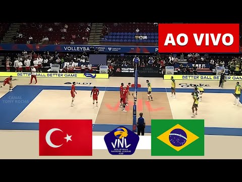 ONDE ASSISTIR TURQUIA X BRASIL AO VIVO | LIGA DAS NAÇÕES DE VÔLEI MASCULINO - VNL 2025