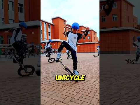 After so much effort this boy managed to ride a unicycle 👏