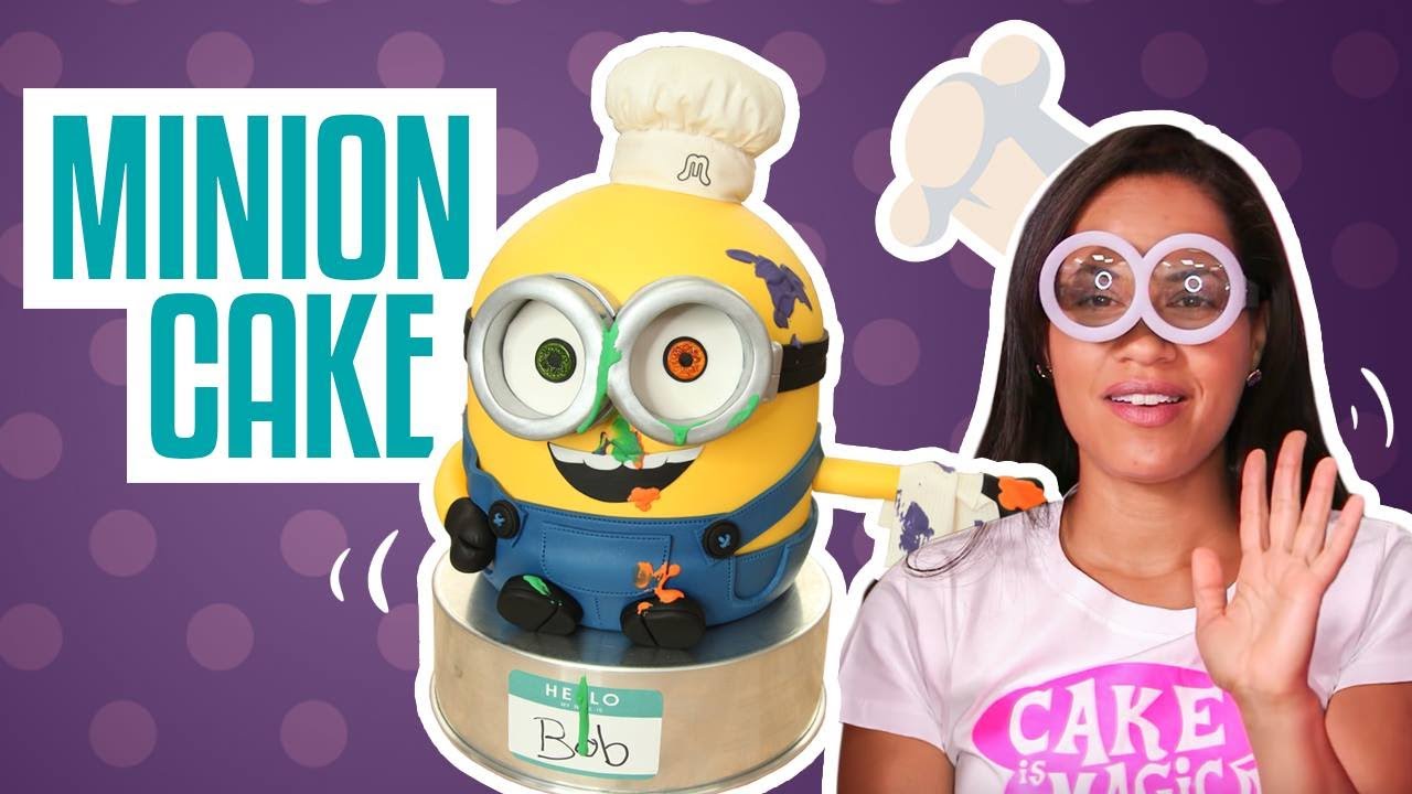 How To Make a BOB THE MINION from Despicable Me out of CAKE