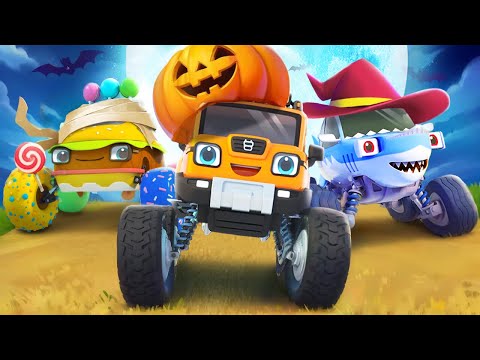 Shark Truck, Monster Truck, Ice Cream Truck | Halloween Songs | Kids Songs | BabyBus - Cars World