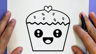 COMO DESENHAR UM BOLO FOFO, PASSO A PASSO, JACKDesenhos