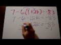 Multi-Step Equations and Operations