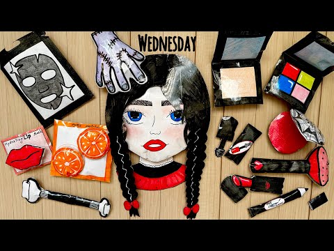 Wednesday Blind bag paper 😍👧🏻 | makeup blind bag paper | skin care blind bag paper | paper craft