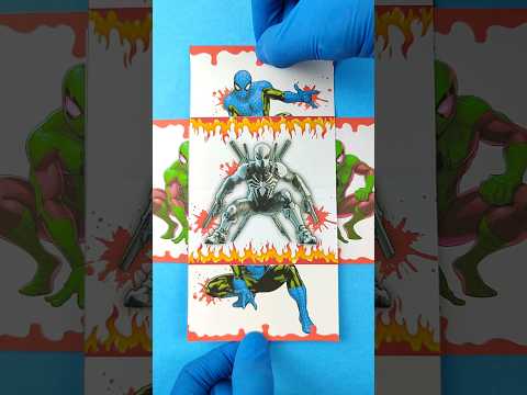 Paper Folding Art : Spiderman Costume Changes Transformation #spiderman #transformation #art