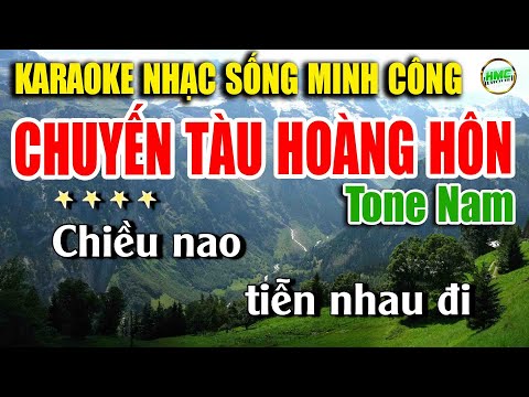 Karaoke Nhạc Trữ Tình Tone Nam Dễ Hát | Nhạc Vàng BOLERO Tuyển Chọn – CHUYẾN TÀU HOÀNG HÔN