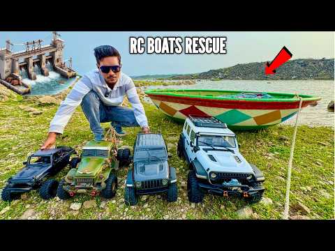 RC 4X4  Offroad Car Rescue RC Boats at water Lake - Chatpat toy TV