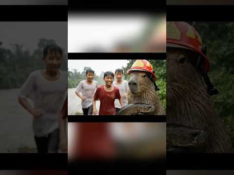Capybara bắt được con cá lóc giữa trời mưa #capybara #phimhay #phimhoạthình #ai #veo3 #trending