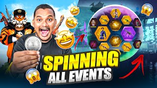 🤑Spinning All Events💎 - Awm Skin, Emotes - Free Fire Telugu
