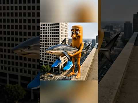 Tung Tung Tung Sahur throws Tralalero Tralala off the building!? #cats #cutecat #funny #catlovers
