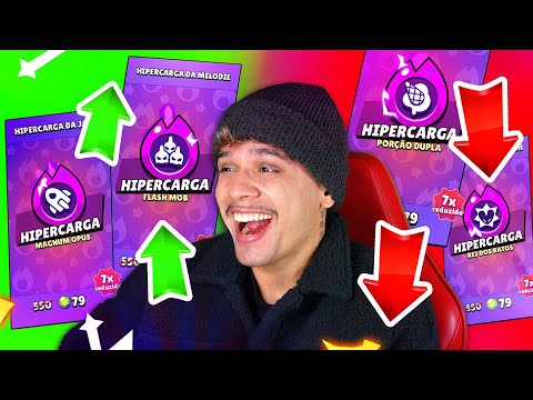 ATUALIZOUUU! 🔥🔥 COMPREI TODAS AS NOVAS HIPERCARGAS e RANKEEI da MELHOR A PIOR! 🧐 *CASA BRAWL*