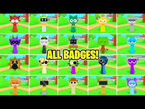 How to get ALL 43 BADGES in SPRUNKI 3D ROLEPLAY! (ROBLOX)