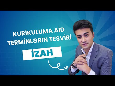 Dərs 3. Kurikuluma aid terminlərin tesviri