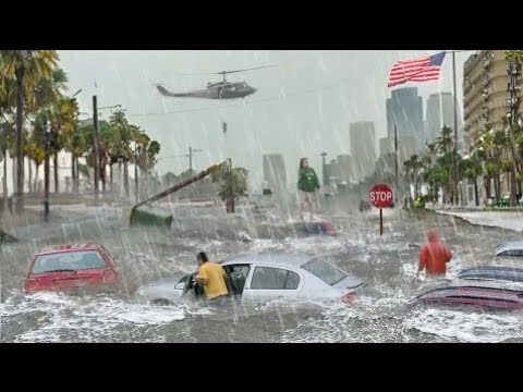 أمريكا الآن!⚠️ طوفان كالجبال يفاجئ الناس! كل المياة في العالم ضربت تكساس صارت بحر! ولقطات مرعبة شاهد
