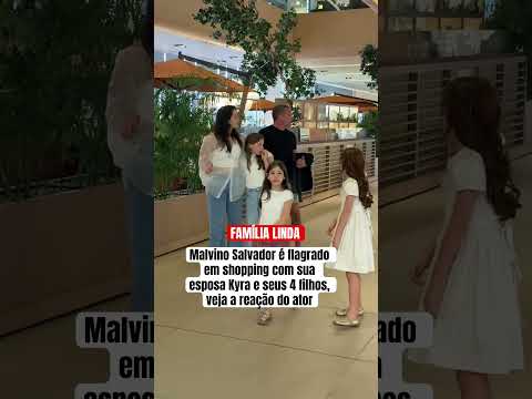 Malvino Salvador é flagrado em shopping com sua esposa Kyra e seus 4 filhos, veja a reação do ator