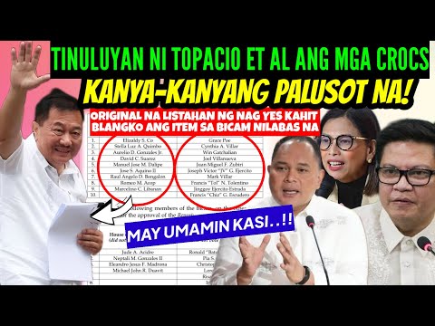 CROC'S TINULUYAN ni REP. ALVAREZ ET AL. KANYA-KANYA ng PALUSOT SI DALIPE AT SUAREZ na may KASO NA!