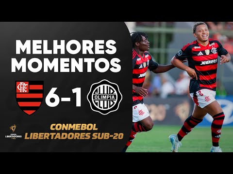 QUE PASSEIO! FLAMENGO PASSA POR CIMA DO OLIMPIA NA CONMEBOL LIBERTADORES SUB-20 | MELHORES MOMENTOS