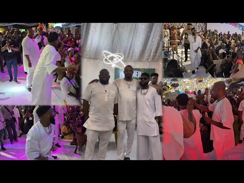 Davido Storm Ukpor Nnew South For Zenco Mum's Funeral Perform Live As Zenco Rain Dollar Bills