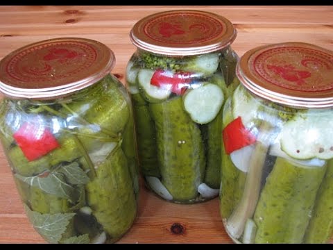 Консервированные маринованные огурцы