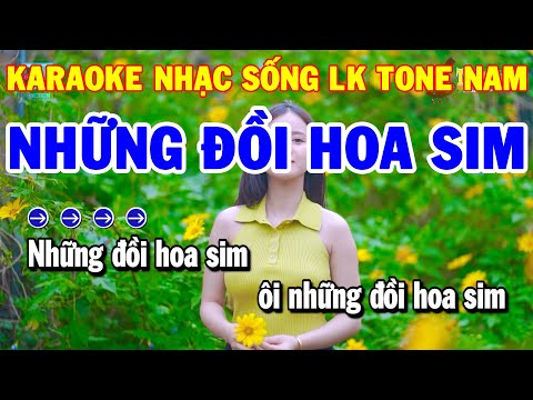 Karaoke Nhạc Sống Liên Khúc Tone Nam | Những Đồi Hoa Sim – Căn Nhà Màu Tím | Karaoke Thanh Hải