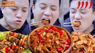 Village Funny Mukbang ｜Grilled Stone Food ｜Wild Cooking ｜Cooking And Eating Special Food Collection