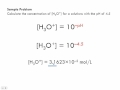Hydronium Ion Concentration and pH