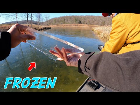 We Tried JON BOAT FISHING on a FROZEN LAKE!!! (I’M BACK TO FISHING — BIG NEWS!)