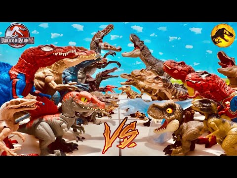 T REX VS SPINOSAURUS!!! TIRANOSAURIO REX VS ESPINOSAURIO!!! BATALLA ÉPICA!!! SÚPER EJÉRCITOS!!!