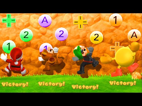 Mario Party 9 Minigames High Rollers - 4 Funny Mario Mods ( Master Difficulty )